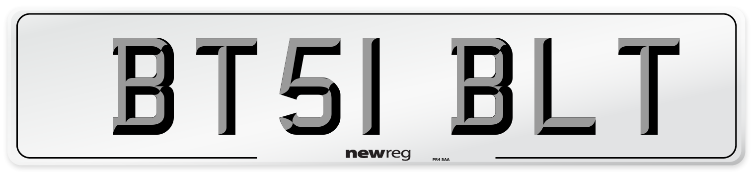 BT51 BLT Number Plate from New Reg